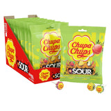 Chupa Chups Sour Lollipops – Classroom Reward Jar & Halloween Treat Bag Filler, Bulk 25 Count Variety Pack