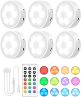 Rechargeable LED Puck Lights — Clean, Cordless Closet and Cabinet Lighting with Tap Lens Control