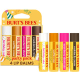 Burt's Bees Pocket-Sized Lip Balm 4 Pack – Travel Friendly Moisturizer for Hiking and Camping Trips