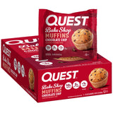 Quest Nutrition Chocolate Chip Muffin – Durable Gym Bag Recovery Snack for Car After Workout, 2g Net Carbs