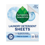 Seventh Generation Laundry Detergent Sheets Free & Clear – TSA-Friendly Travel Detergent for Suitcase and Carry-On
