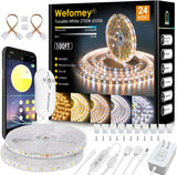 LotusLamp X LED Strip Lights – Home Office Focus Lighting with Timer and App Dimming, 100ft