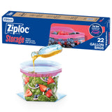 Ziploc Gallon Food Storage Bags – Clear See-Through Design for Clutter-Free Refrigerators
