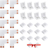 JACKYLED No-Tool LED Strip Corner Connectors for Intentional Dorm Room and Rental Home Office Lighting Setups