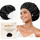 Yanibest Shower Bonnet – Valentine's Day Gift for Women Who Love Self-Care, Soft Non-Slip Elastic Band