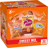 General Mills Cheesy Snack Variety Pack – Office Break Room Pantry Snack Box, 20 Single-Serve Bags of Cheddar Chex Mix, Bugles & Gardetto's