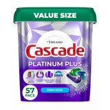 Cascade Platinum Plus Dishwasher Pods for Modern Minimalist Kitchens, Single-Dose Clean Design