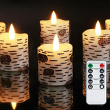 Homemory Drip Timer Votive Candles Battery Operated, Elegant Housewarming Gift for Women and New Homeowners, Realistic Flicker Set of 6