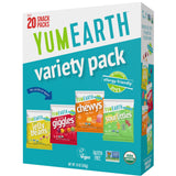 YumEarth Organic Candy Variety Box - Allergy Safe Lunchbox Snacks for School Kids, 20 Individually Wrapped Packs