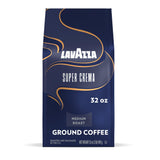 Lavazza Super Crema Ground Coffee, Medium Roast, Background Aroma and Steady Caffeine for Remote Work Mornings, 32 oz Bag for Espresso and Drip