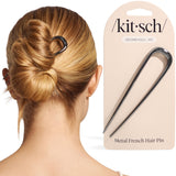 Kitsch Metal French Hair Pin for Women - Premium Hair Accessory for Formal Weddings and Black-Tie Events