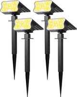HGGH Solar Lights Outdoor Waterproof – Modern 2-in-1 Wall and Ground Lights for Stylish Home Exterior Design
