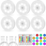 Aroolo Child Safe Color Changing Night Light 6 Pack – Cool Touch LED Puck for Hallway and Bathroom