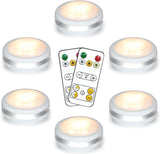 Starxing LED Puck Lights – Ambient Bar Area and Fireplace Lighting for Elevated Home Aesthetic, Remote