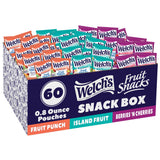 Welch's Fruit Snacks 3-Flavor Box – Office Desk Drawer Snack for Remote Workers and Commuters, 60 Pack