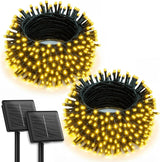 Brightown Solar String Lights 144ft 400 LED Warm White, Thoughtful Birthday Gift for Mom Women and Couples Who Love Cozy Outdoor Spaces