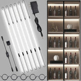 JUSJUBR 1800-Lumen Cabinet Lights for Pantry Organization, High-Output Strip Lighting for Quick Ingredient Lookup