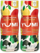 Yumi Apple Broccoli Puffs – USDA Organic Superfood Snack with Choline and Iron, 1.5 oz Pouch