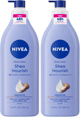 NIVEA Cocoa Butter Body Lotion for Dry Skin, 72-Hour Hydration for Post-Shower Self-Care Ritual, 33.8 Fl Oz Pump Bottle