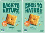 Back to Nature Cheezy Square Crackers – Plant-Based Cheese Cracker for Clean-Eating Snackers, Office Desk and Pantry