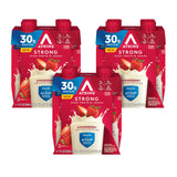 Atkins Strong High Protein Shake – Gym Bag Ready Protein for Active Lifestyles, 30g Sustained-Absorption