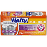 Hefty Small Trash Bags, Fabuloso Watermelon Scent – Bedroom Decor Coordinated Liner for 4 Gallon Cans, 52 Count