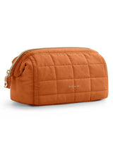 BAGSMART Quilted Toiletry Case – Valentine's Day Gift for Women, Cute Travel Makeup Bag