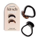 Kitsch Tortoise & Gold Hair Cuffs – Elegant Stocking Stuffer and Mother's Day Gift for Her, No-Damage Elastic