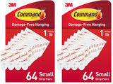 Command Small Replacement Strips – 64-Pack Refill for a Clutter-Free, Intentional Home