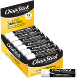 ChapStick Bulk Lip Balm 12-Pack – Family Bathroom and Kids' Backpack School Essential