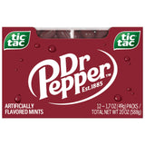 Tic Tac Dr Pepper Mints – Road Trip and Travel Snack for Car Cup Holders, 12-Pack of 1.7 oz Pocket-Sized Tins