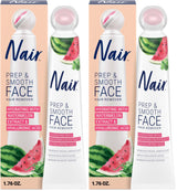 Nair Prep & Smooth Face Exfoliating Depilatory Cream for Women – Self-Care Nightly Ritual for Upper Lip and Chin