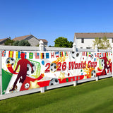 World Cup 2026 Flags Banner – Outdoor Patio Decor for Backyard Watch Parties, 118-Inch Cloth