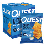 Quest Nutrition Cheese Crackers – Durable Crunchy Bites for Outdoor Adventures, 5g Net Carbs 4-Count