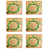 Bovemee Green Nature Stone Bracelet – Durable Lucky Charm for Outdoor Festivals and Markets, Stretch Clover Band