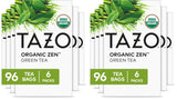 TAZO Organic Zen Green Tea Bags – Neutral-Toned Tea Box Display for Uncluttered Countertops