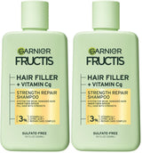 Garnier Fructis Hair Filler Strength Repair Shampoo – Sulfate-Free, Paraben-Free Bond Repair Wash for Sensitive, Color-Treated Hair, 10.1 Fl Oz