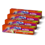 Hefty Slider Jumbo Storage Bags – Home Office Drawer Organizer for Pens, Cables and Office Supplies, 2.5 Gallon Clear Pack of 12