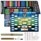 World Cup Wall Chart 2026 Poster Set – Statement Living Room Decor for Dedicated Soccer Enthusiasts