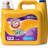 ARM & HAMMER Plus OxiClean Odor Blasters Laundry Detergent for Intentional Minimalist Household, 128 Loads Concentrated HE Liquid Replacing Multiple Products