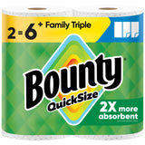 Bounty Quick-Size Paper Towels for Patio and Outdoor Dining, Portable Family Rolls for Picnic and BBQ Cleanup