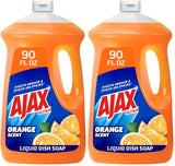 Ajax Ultra Liquid Dish Soap Orange Scent Triple Action 90 fl oz Bottle for Patio and Outdoor Surface Cleaning