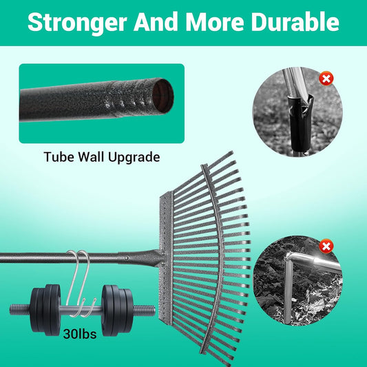telescoping stainless steel handle adjustable from 36 to 73 inches