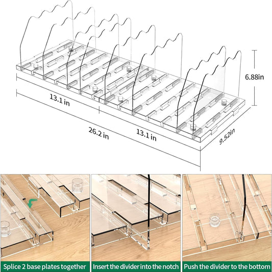 thick clear acrylic construction for sturdy support