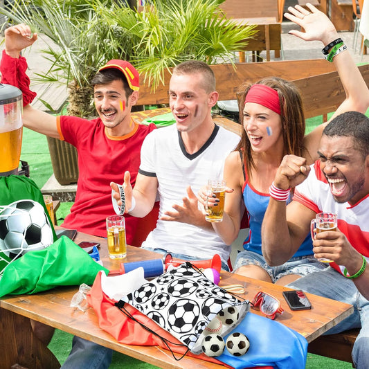 three sport-variant options: soccer, football, and race car themed designs