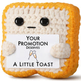 Gentle Polyester Crochet Toast – Warm Hug-in-a-Gift Decor for Stress Relief Corners and Comfort Displays