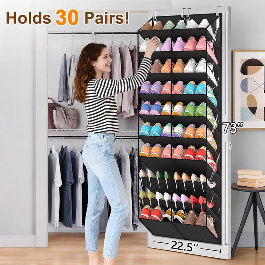 transparent pvc side windows on every pocket for instant shoe visibility