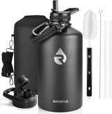RAYMYLO 128 oz Gym Water Bottle with Straw Lid – Leak-Proof Hydration for Lifting, Cardio & Studio Sessions