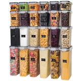 Freshware Kitchen Storage Containers – Holiday Gift for Organizer Lovers, Labels and Marker Included