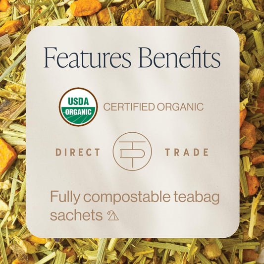 turmeric, ginger, and citrus ayurvedic-inspired herbal blend
